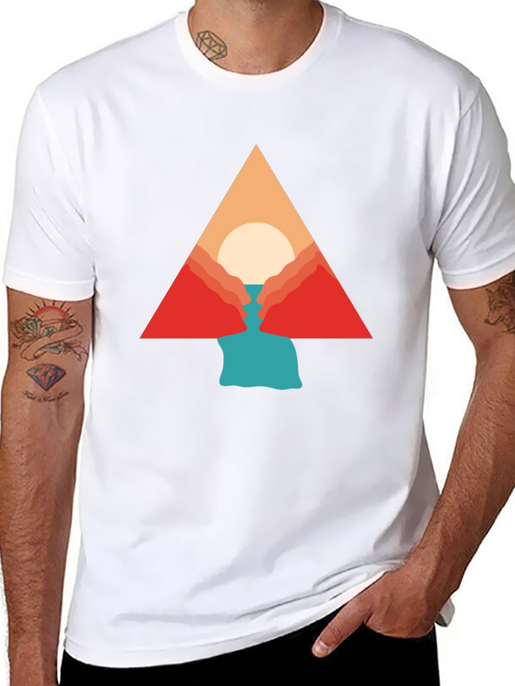 Geometric Mountain Graphic Tee
