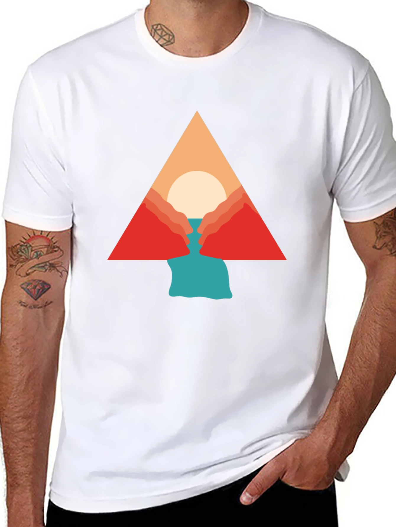Geometric Mountain Graphic Tee