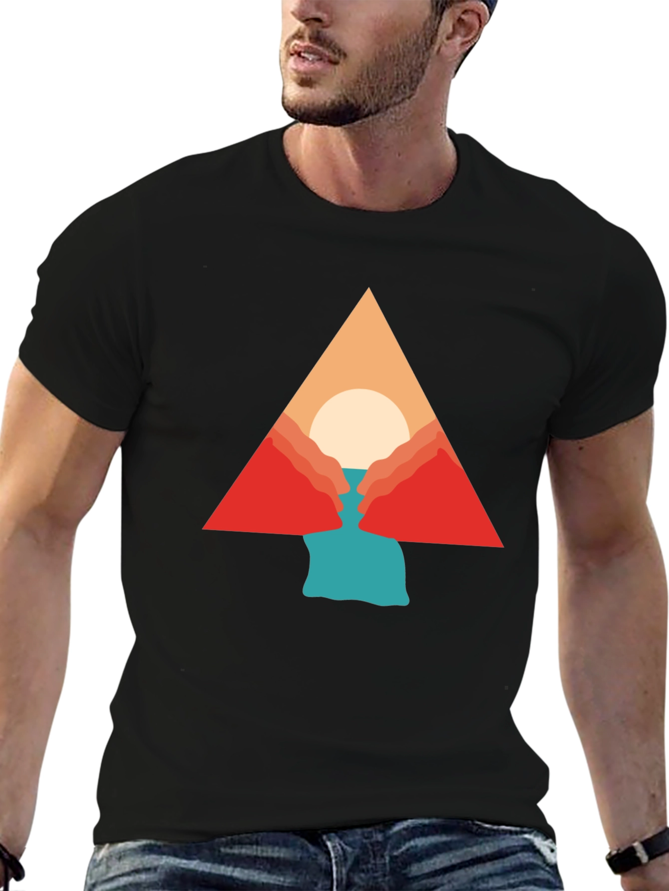 Geometric Mountain Graphic Tee
