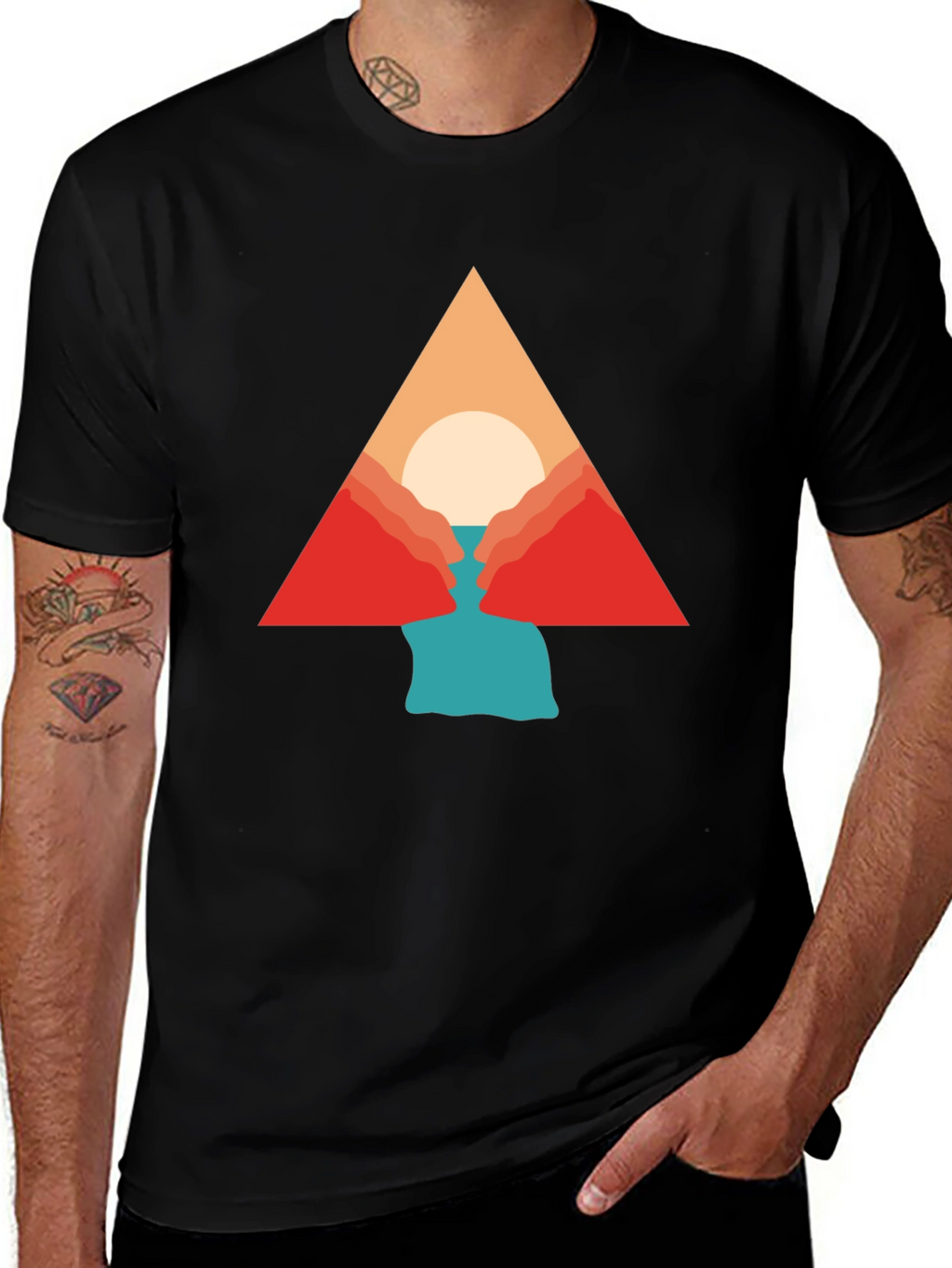 Geometric Mountain Graphic Tee