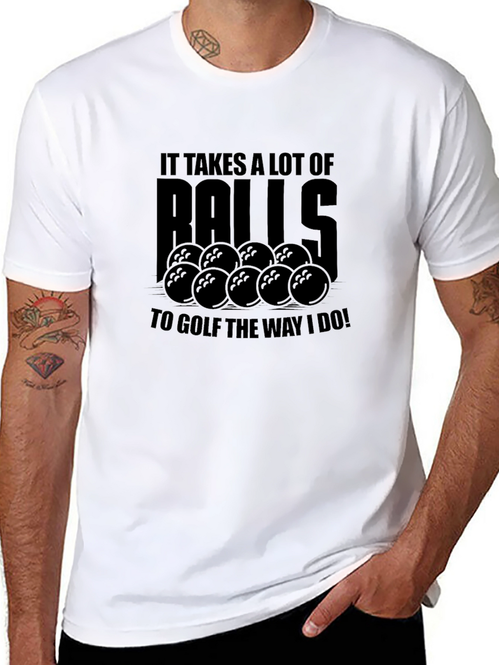 Humorous Golf Balls Graphic Tee