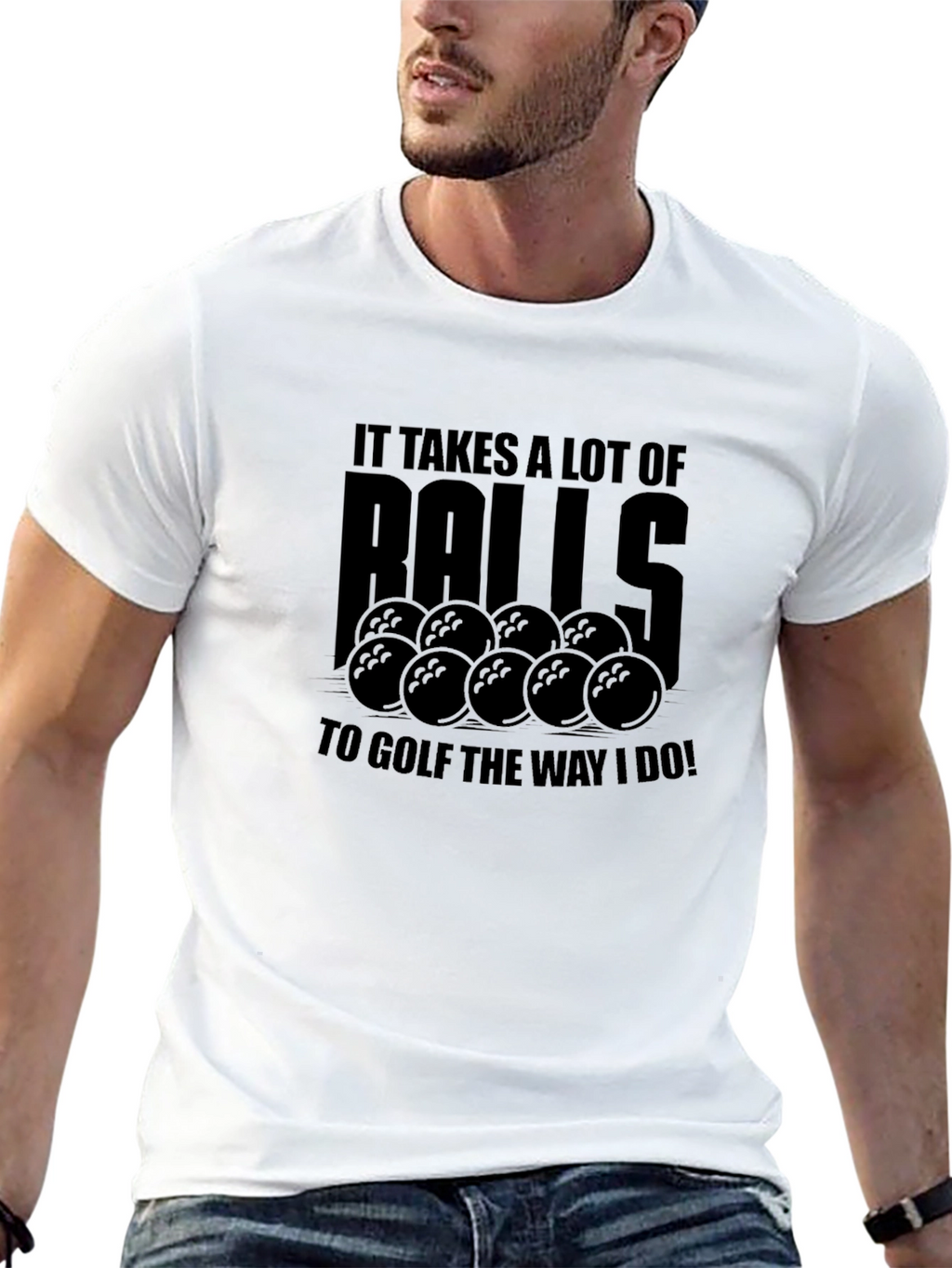 Humorous Golf Balls Graphic Tee