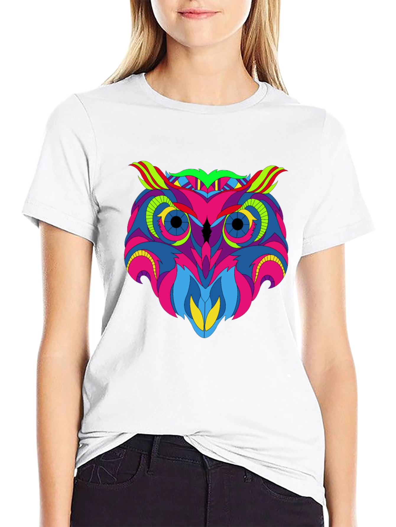 Vivid Owl Graphic Tee - Mens Black T-Shirt