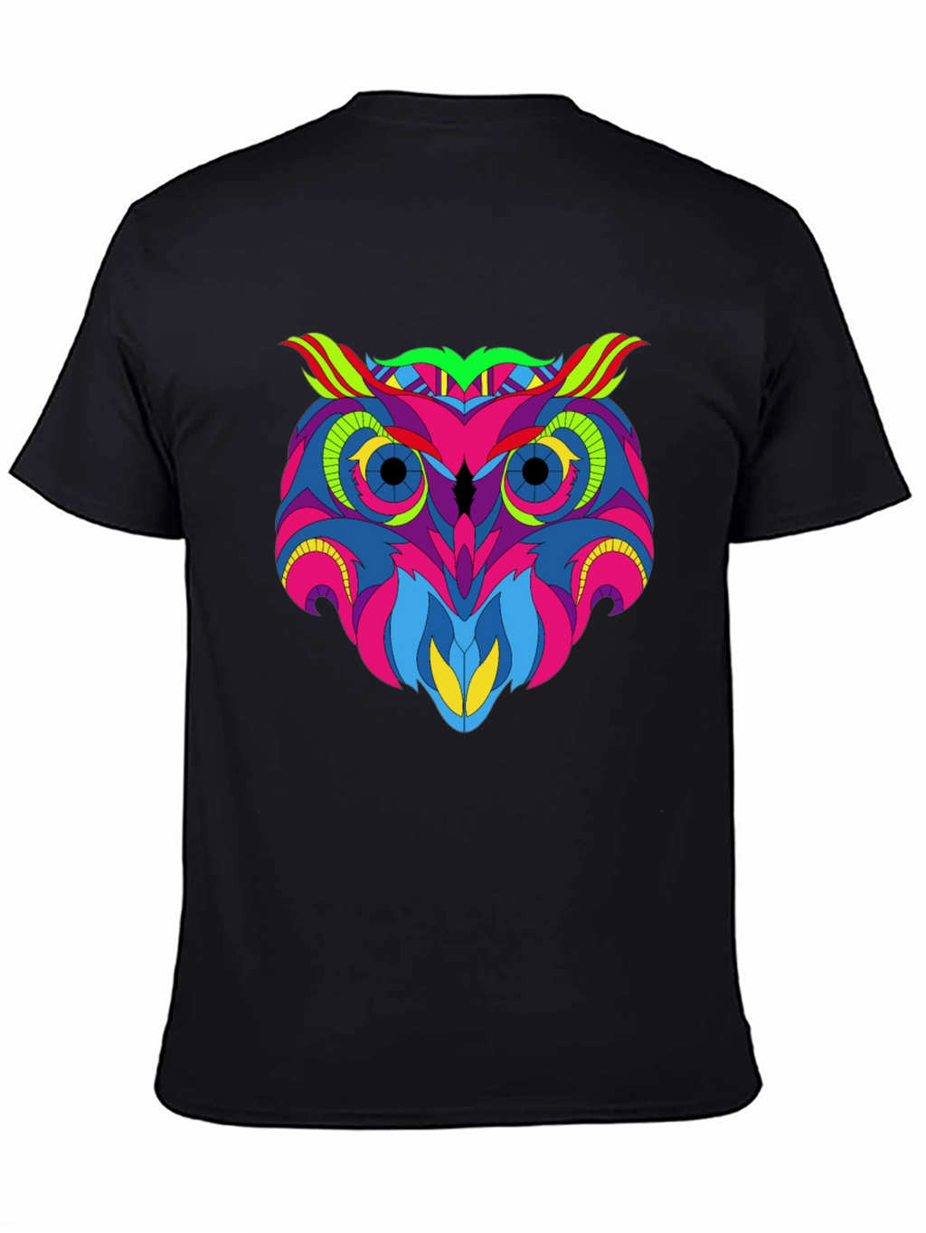 Vivid Owl Graphic Tee - Mens Black T-Shirt