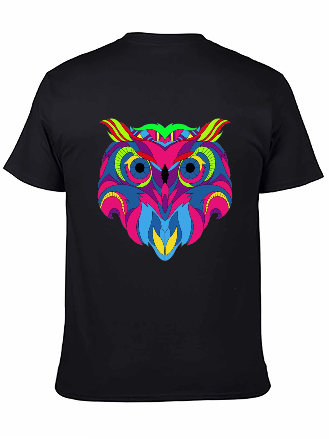 Vivid Owl Graphic Tee - Mens Black T-Shirt