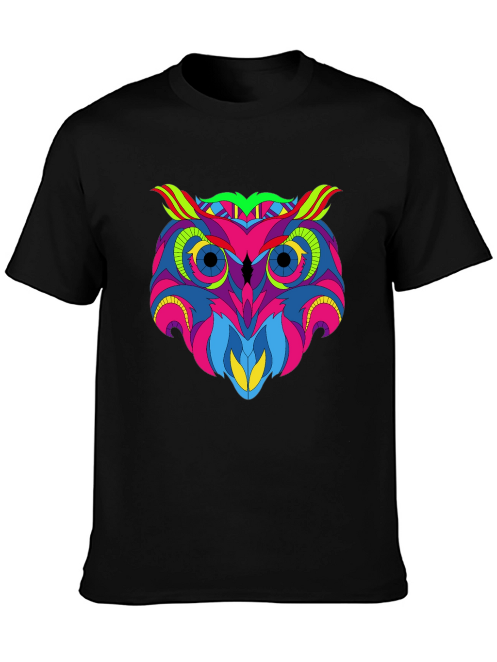 Vivid Owl Graphic Tee - Mens Black T-Shirt