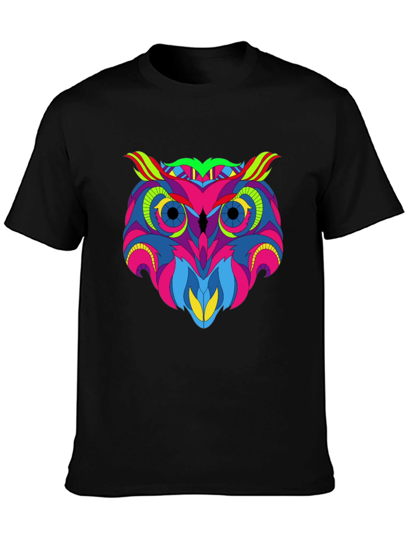 Vivid Owl Graphic Tee - Mens Black T-Shirt