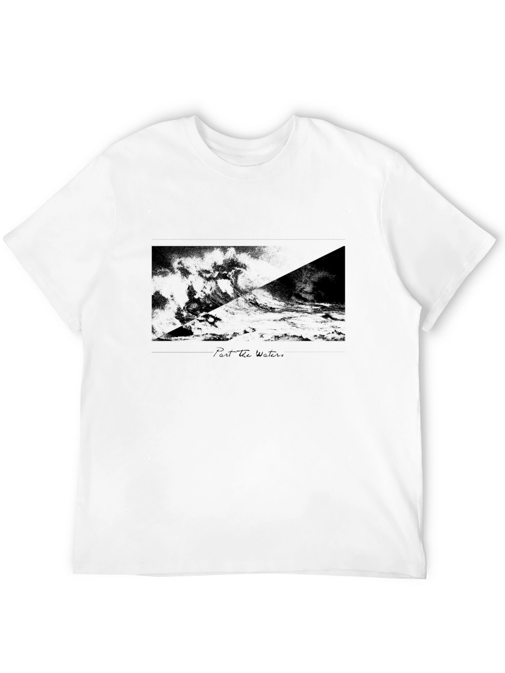Black Wave Print T-Shirt