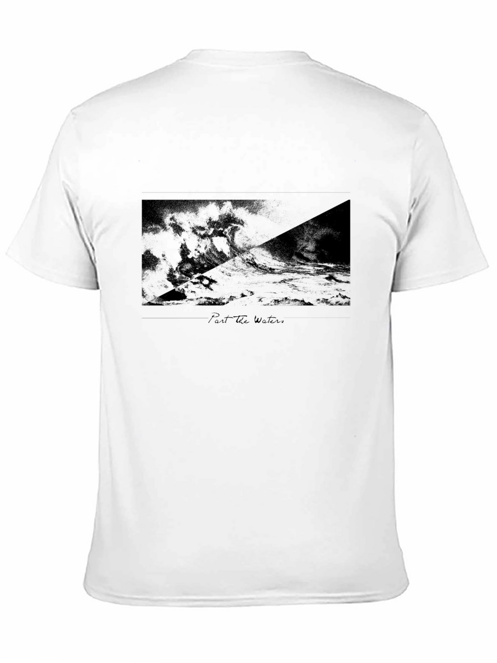 Black Wave Print T-Shirt