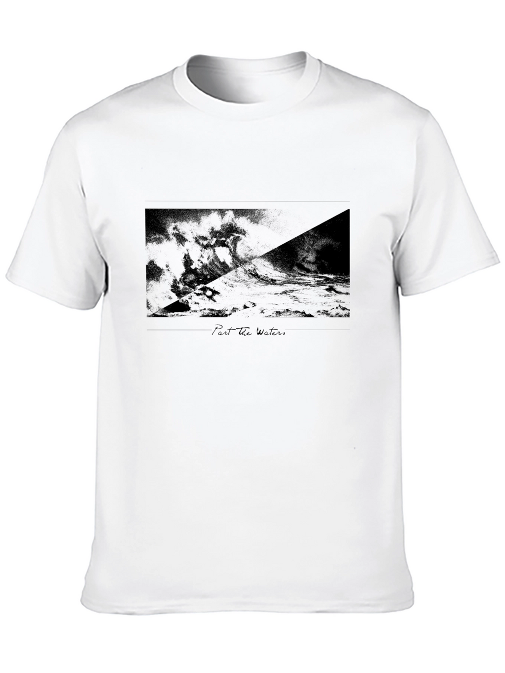 Black Wave Print T-Shirt