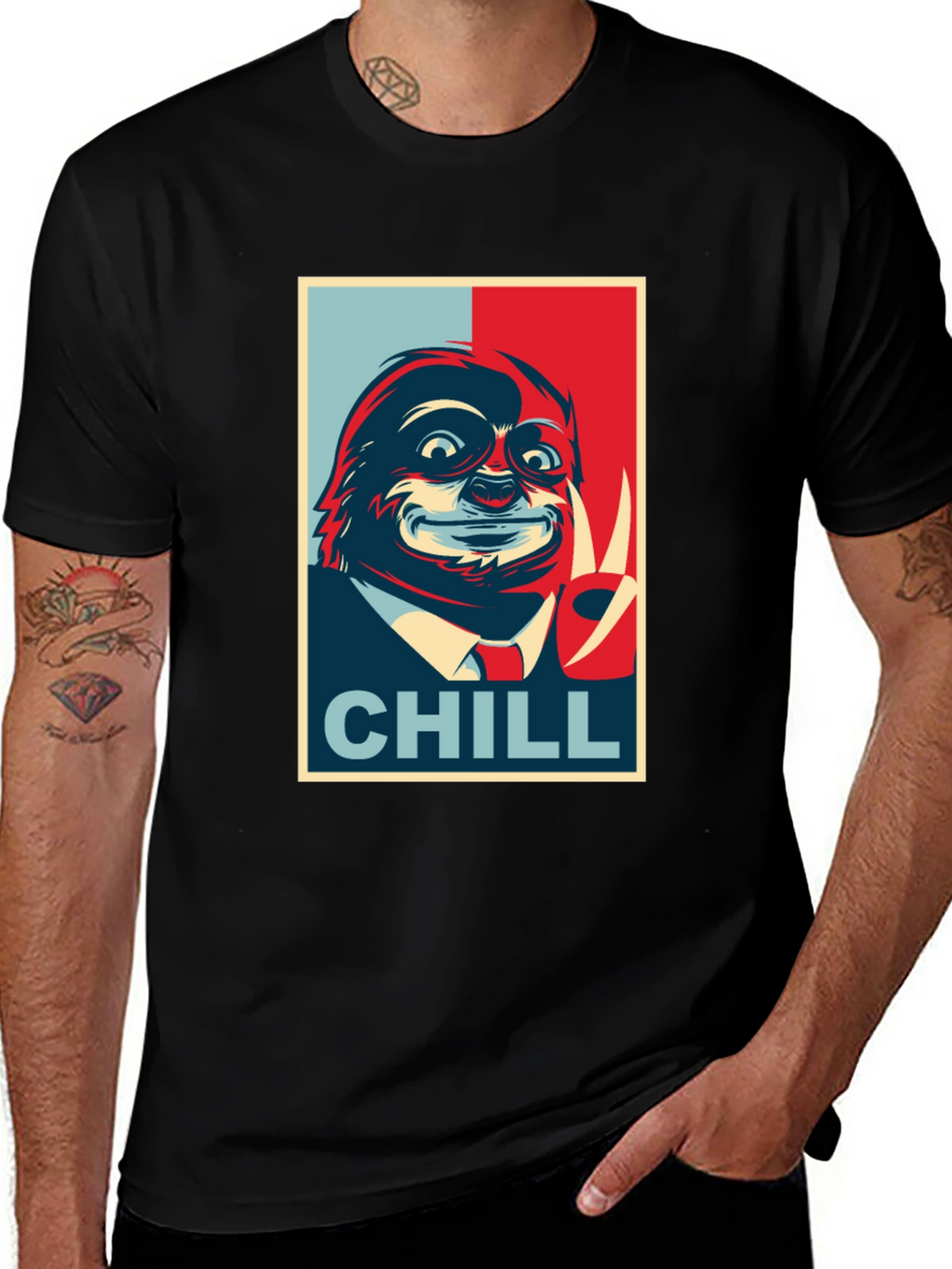 Chill Sloth Graphic Tee - Relaxed Vibe