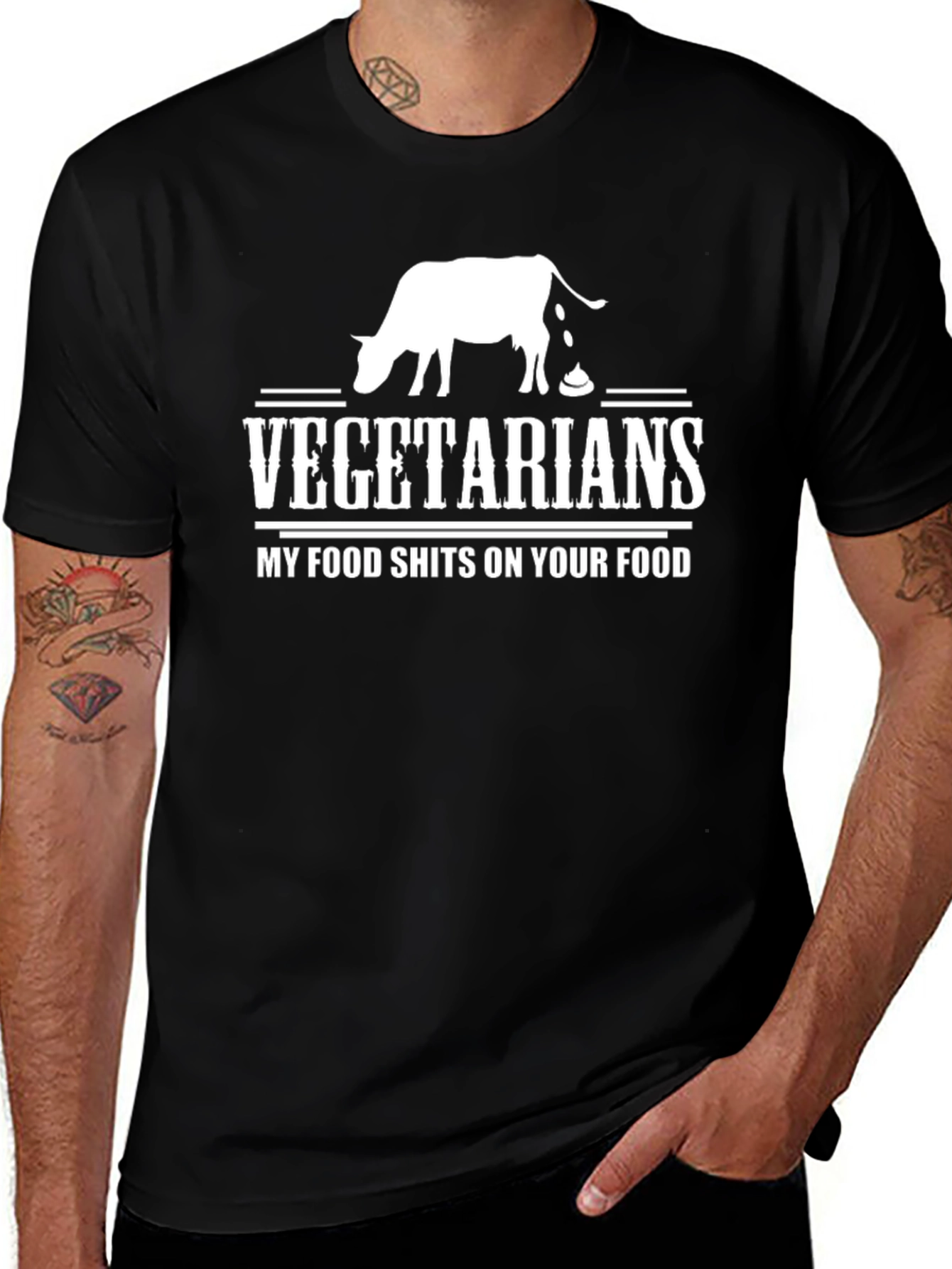 Vegetarians My Food Shits On Your Food T-Shirt