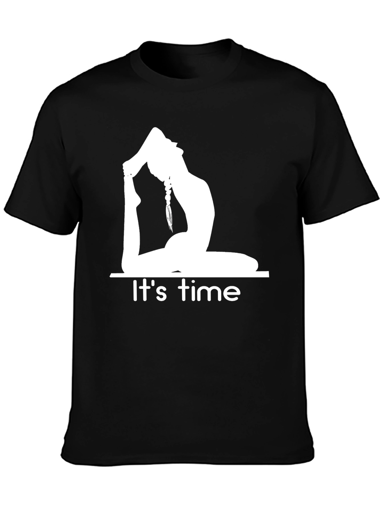 Yoga Time T-Shirt - Black Cotton Blend