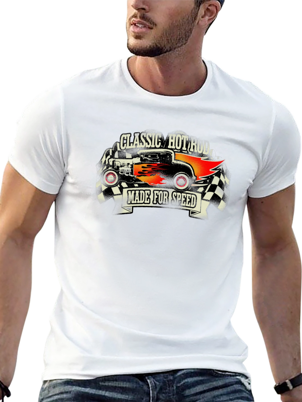 Classic Hot Rod Car Graphic T-Shirt