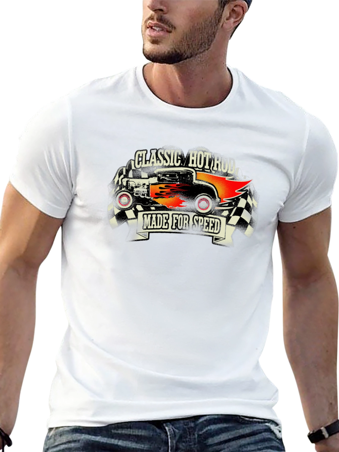 Classic Hot Rod Car Graphic T-Shirt