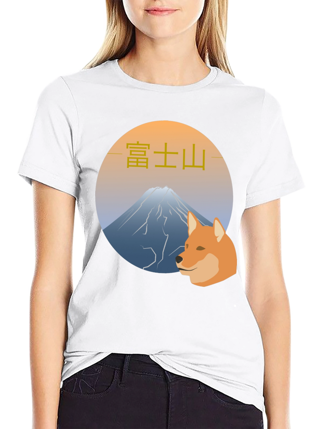 Mt. Fuji Doge T-Shirt - Black Graphic Tee