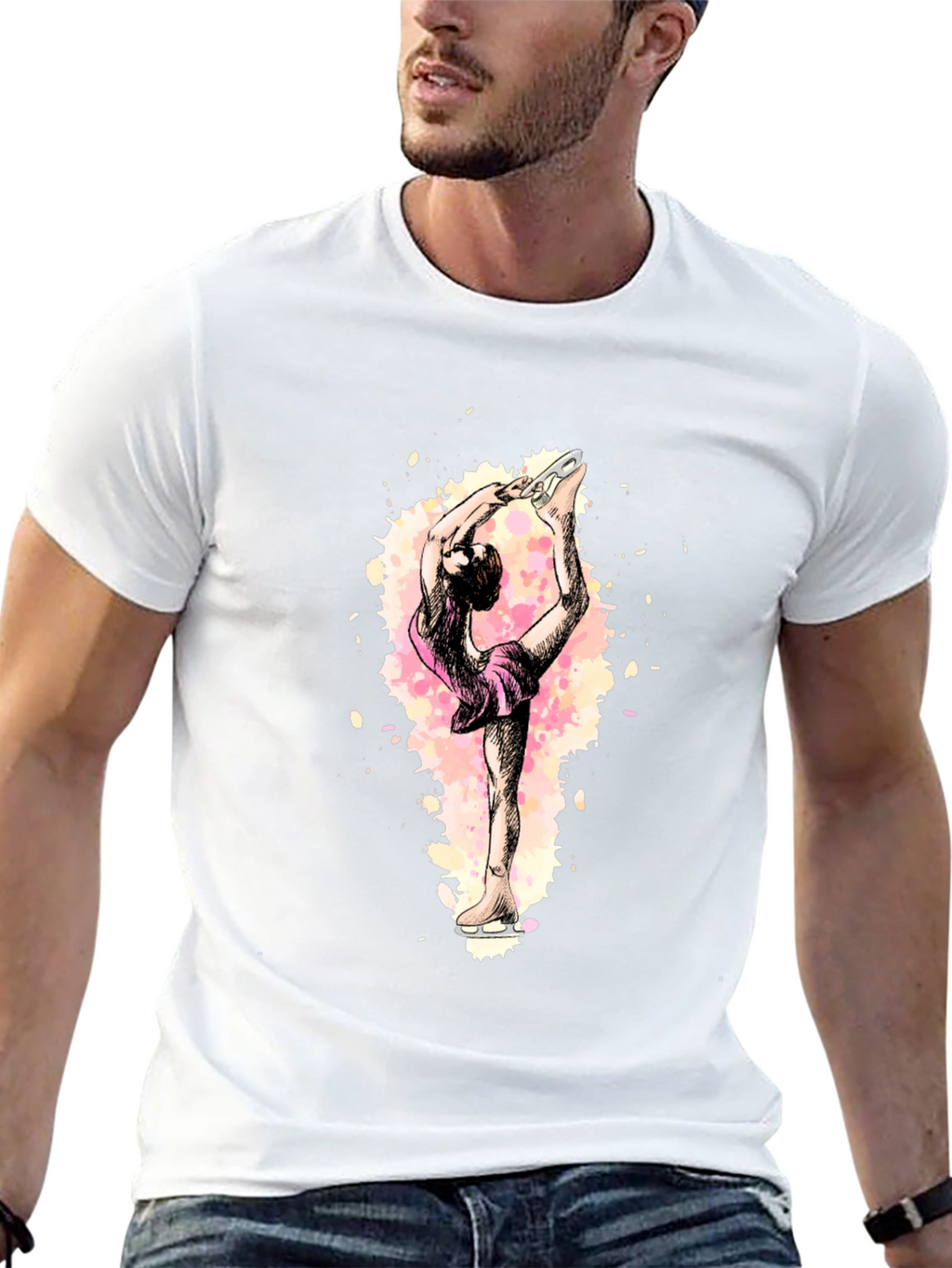 Figure Skater Graphic Black T-Shirt