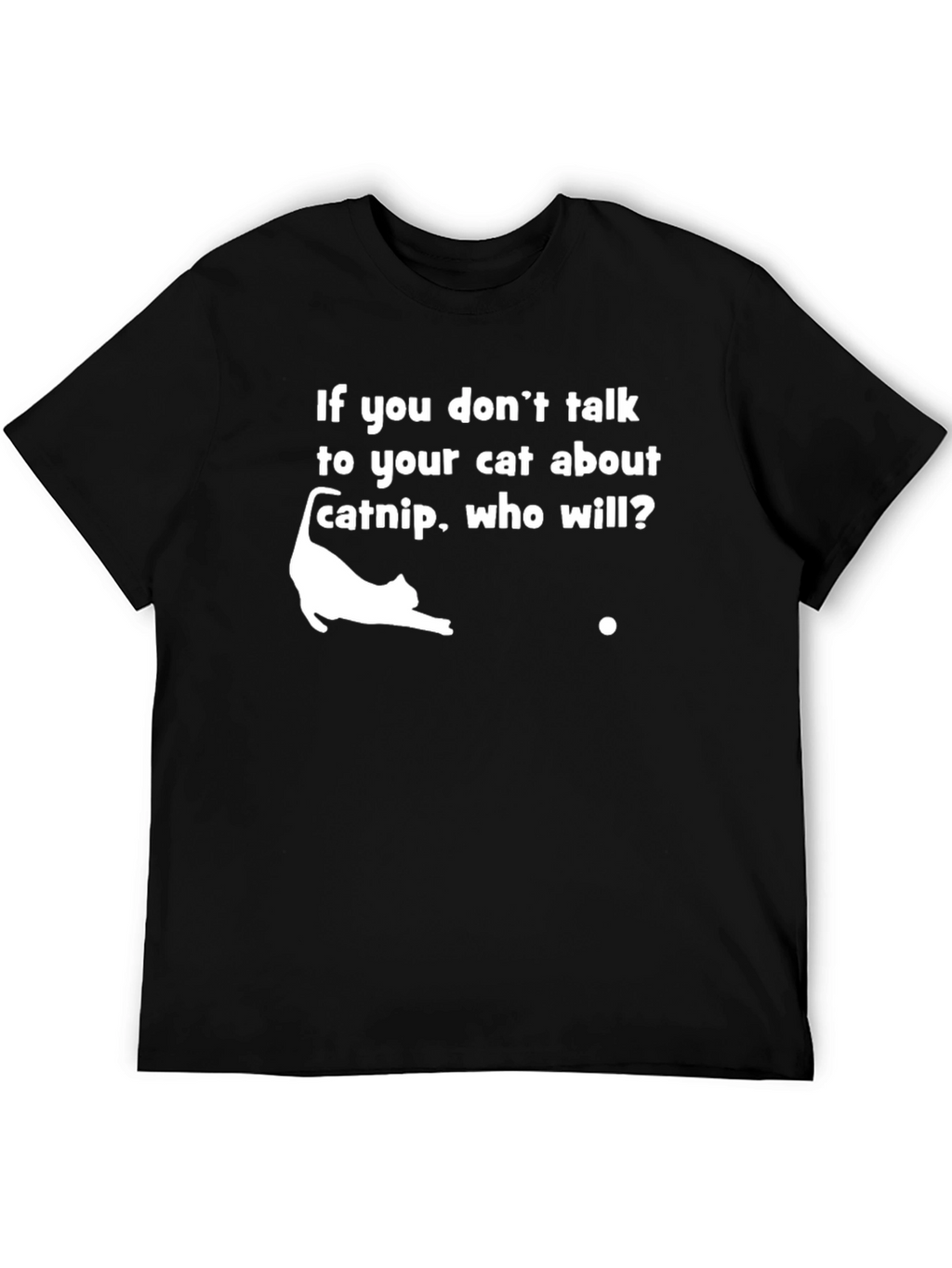 Catnip Cat Lover Graphic T-Shirt - Unisex Black Tee