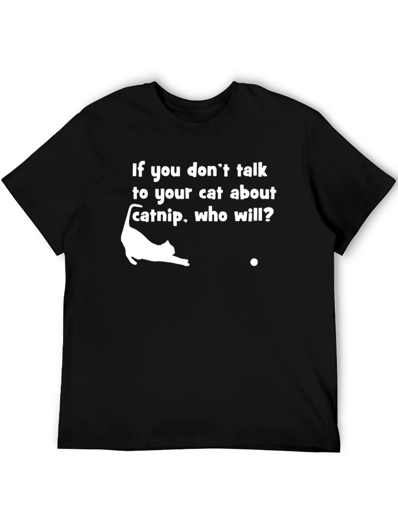 Catnip Cat Lover Graphic T-Shirt - Unisex Black Tee