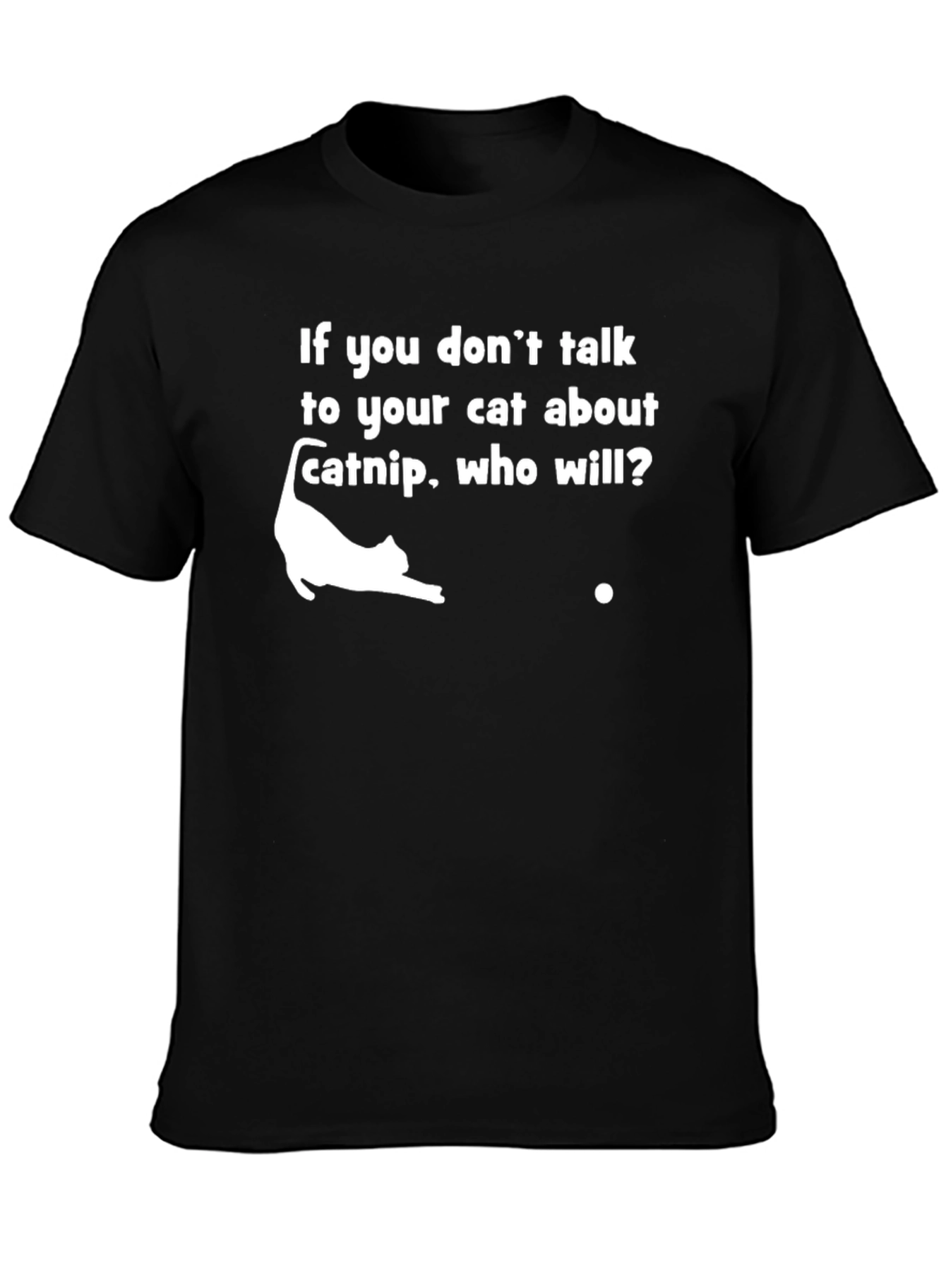 Catnip Cat Lover Graphic T-Shirt - Unisex Black Tee