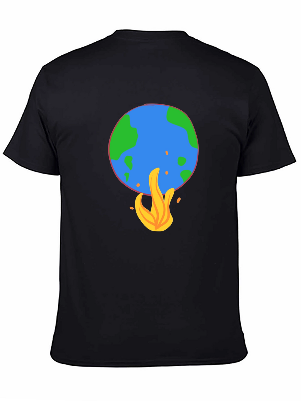 Earth on Fire Graphic Tee - Global Warming Awareness