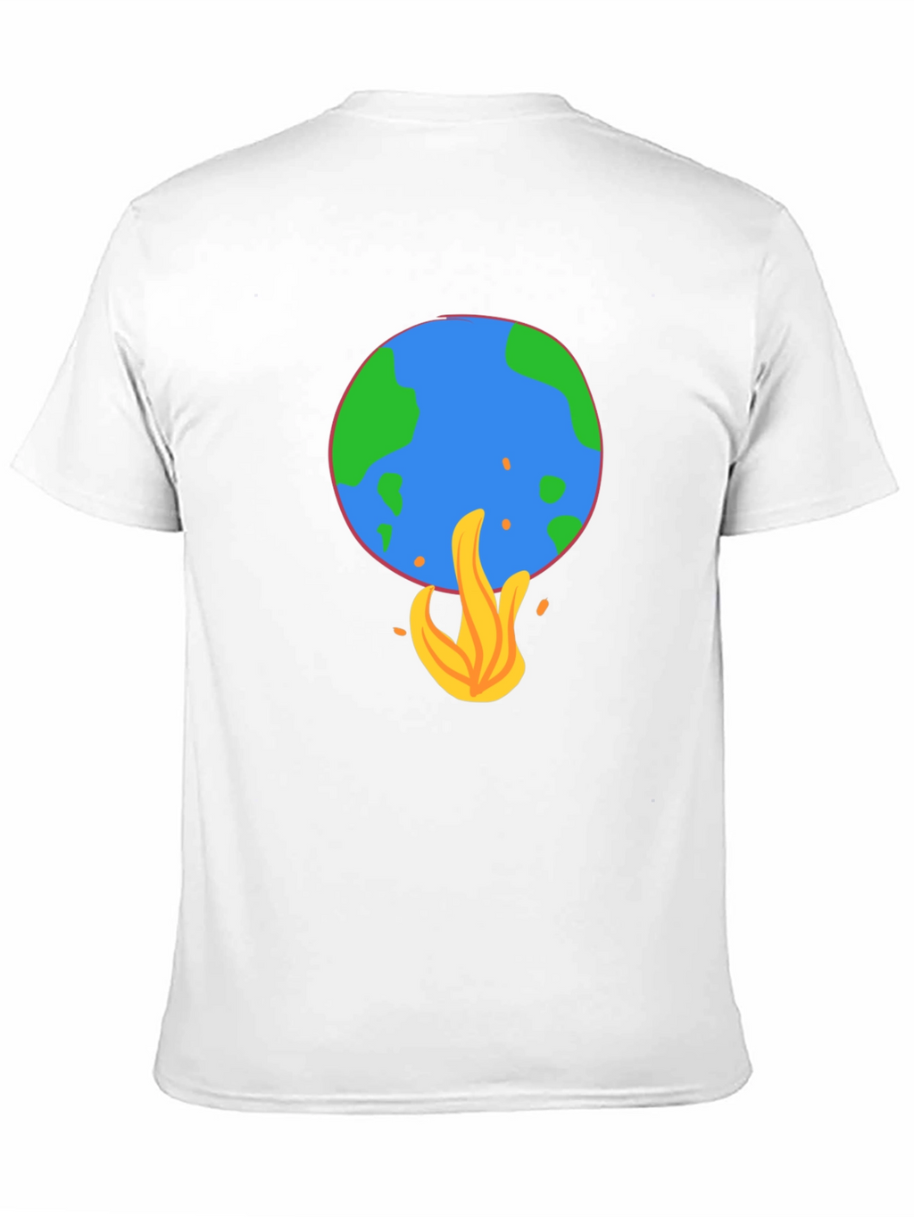 Earth on Fire Graphic Tee - Global Warming Awareness
