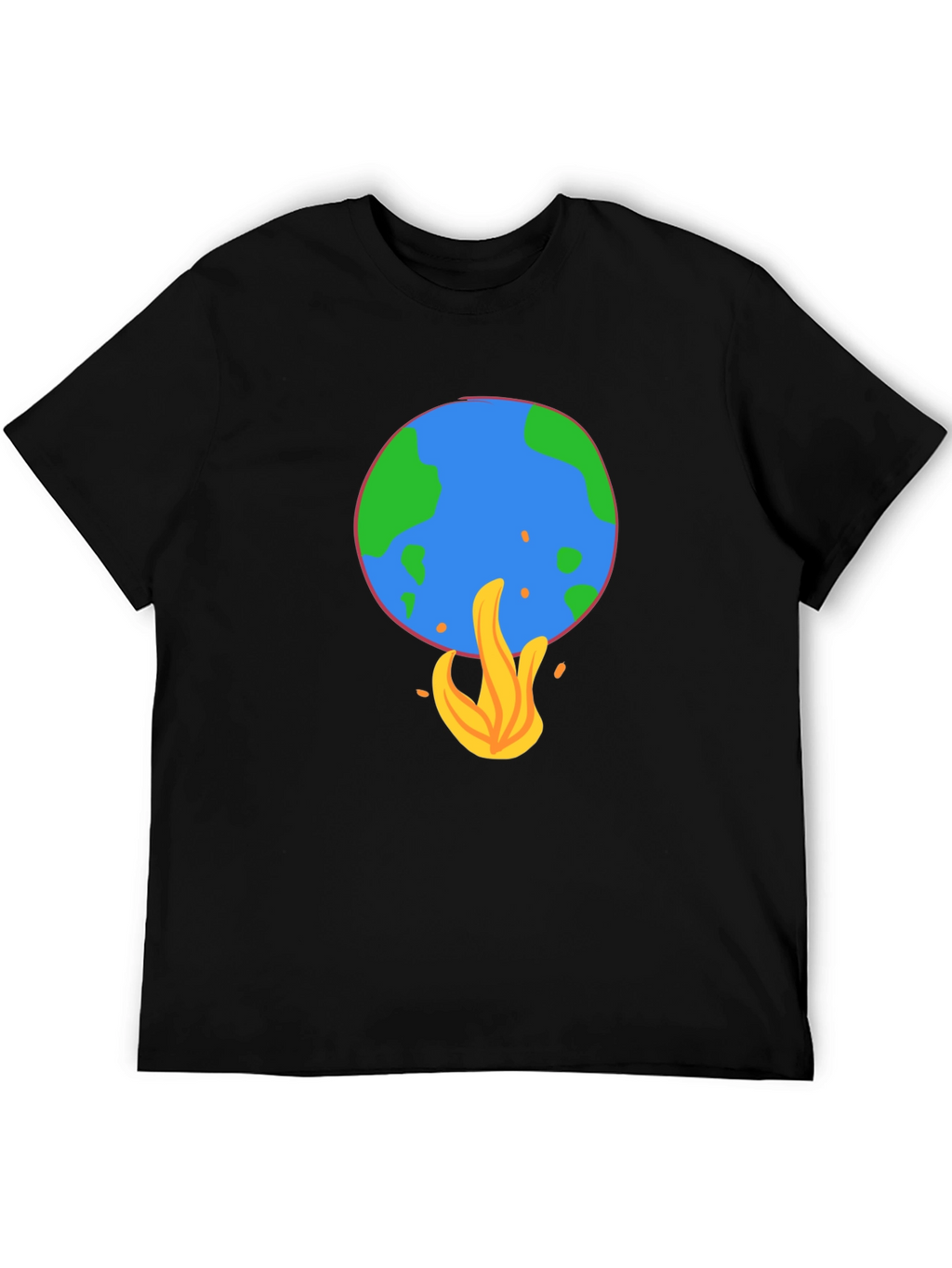 Earth on Fire Graphic Tee - Global Warming Awareness