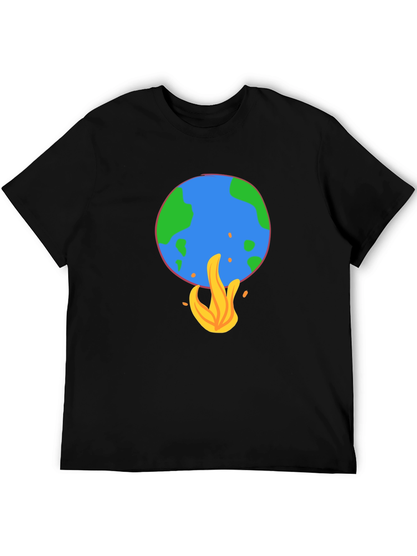 Earth on Fire Graphic Tee - Global Warming Awareness