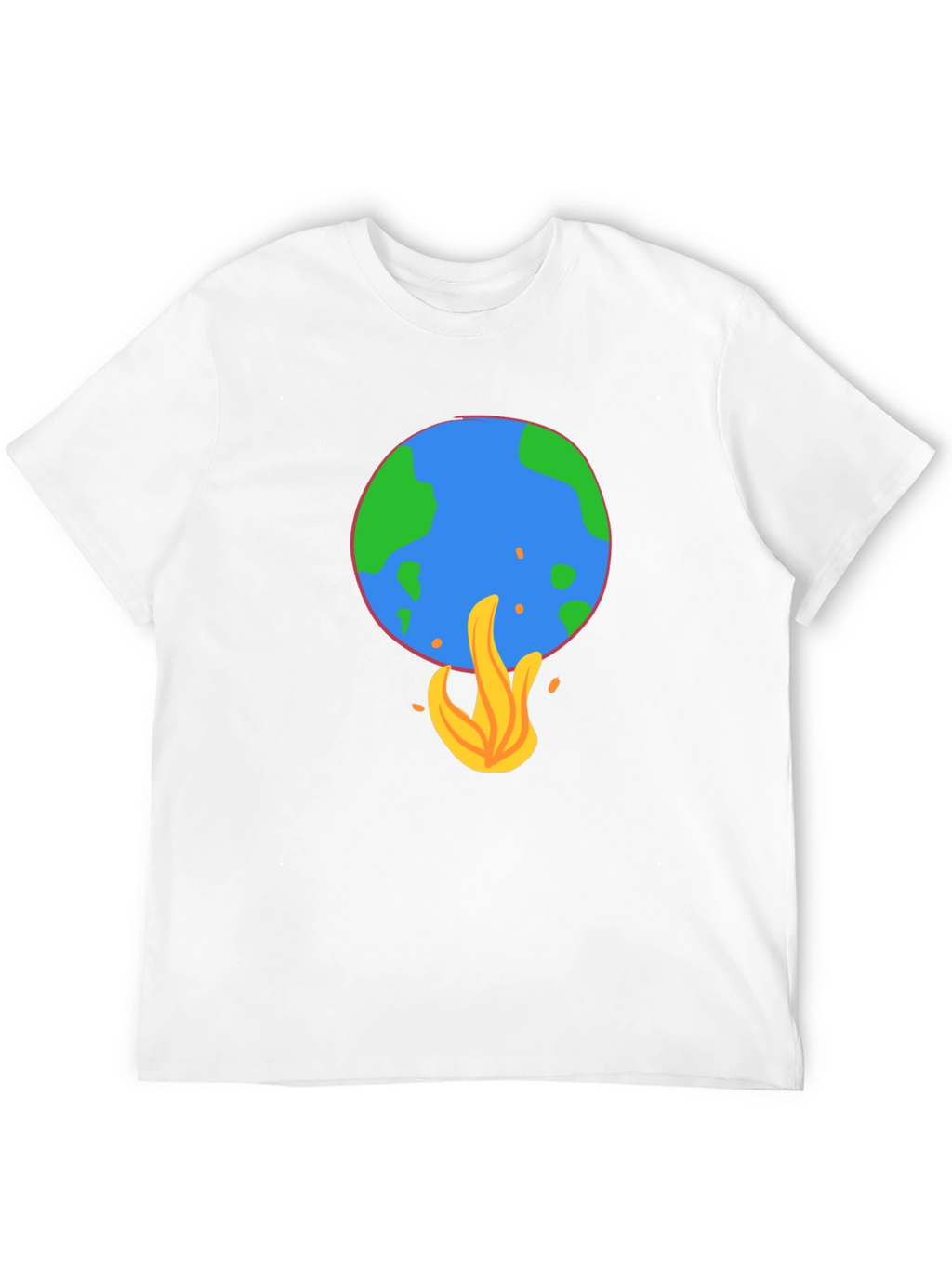 Earth on Fire Graphic Tee - Global Warming Awareness