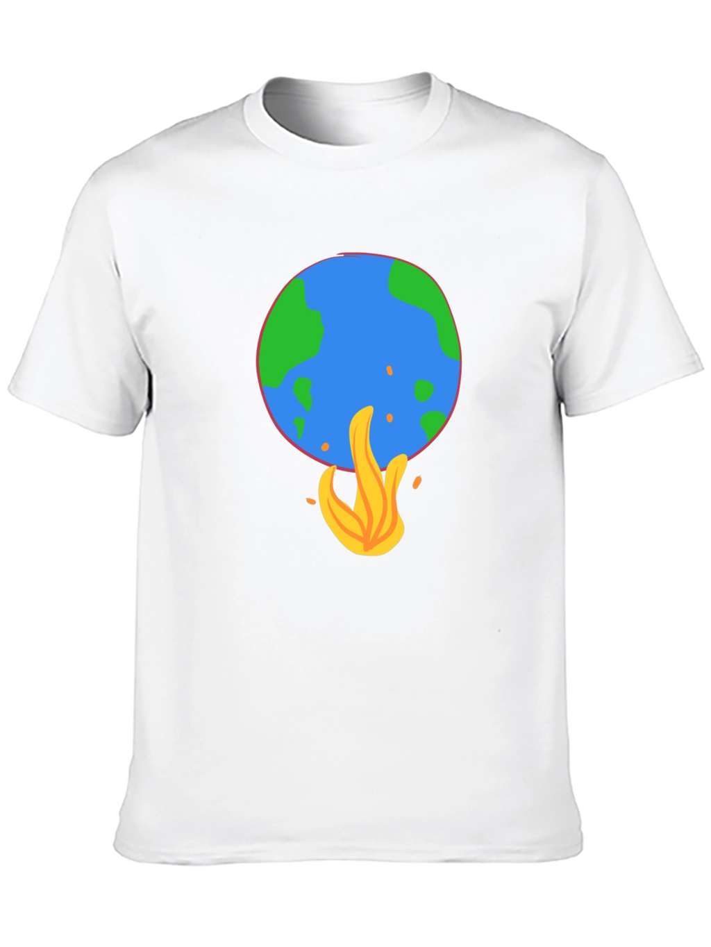 Earth on Fire Graphic Tee - Global Warming Awareness