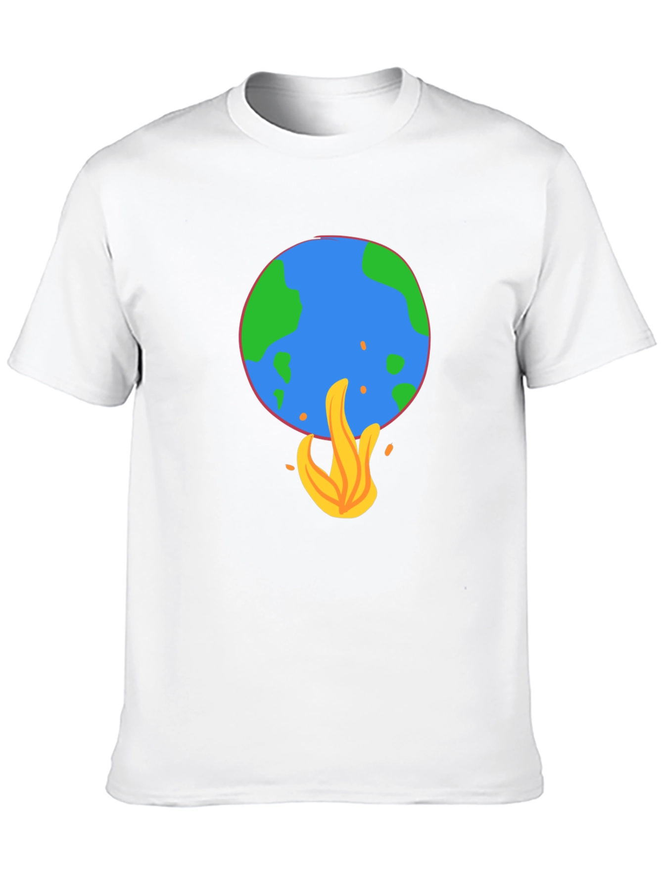 Earth on Fire Graphic Tee - Global Warming Awareness