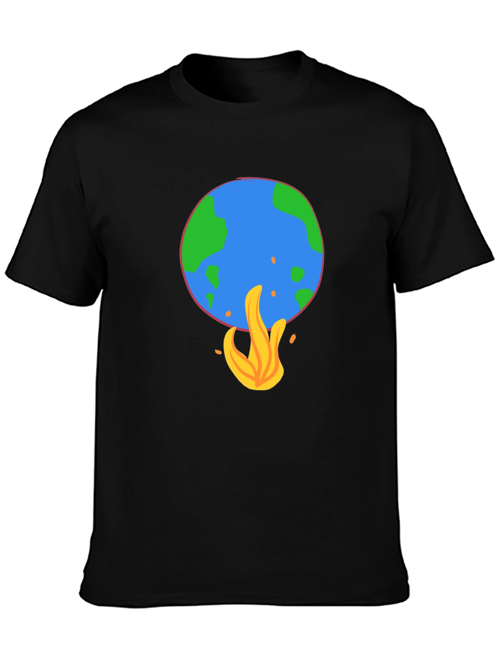 Earth on Fire Graphic Tee - Global Warming Awareness