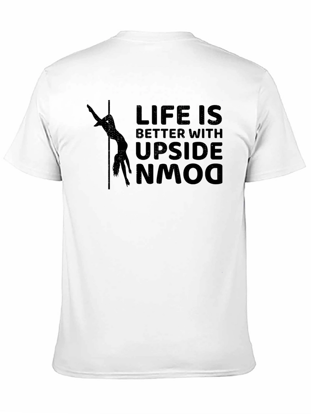 Life is Better Upside Down Black Graphic T-Shirt