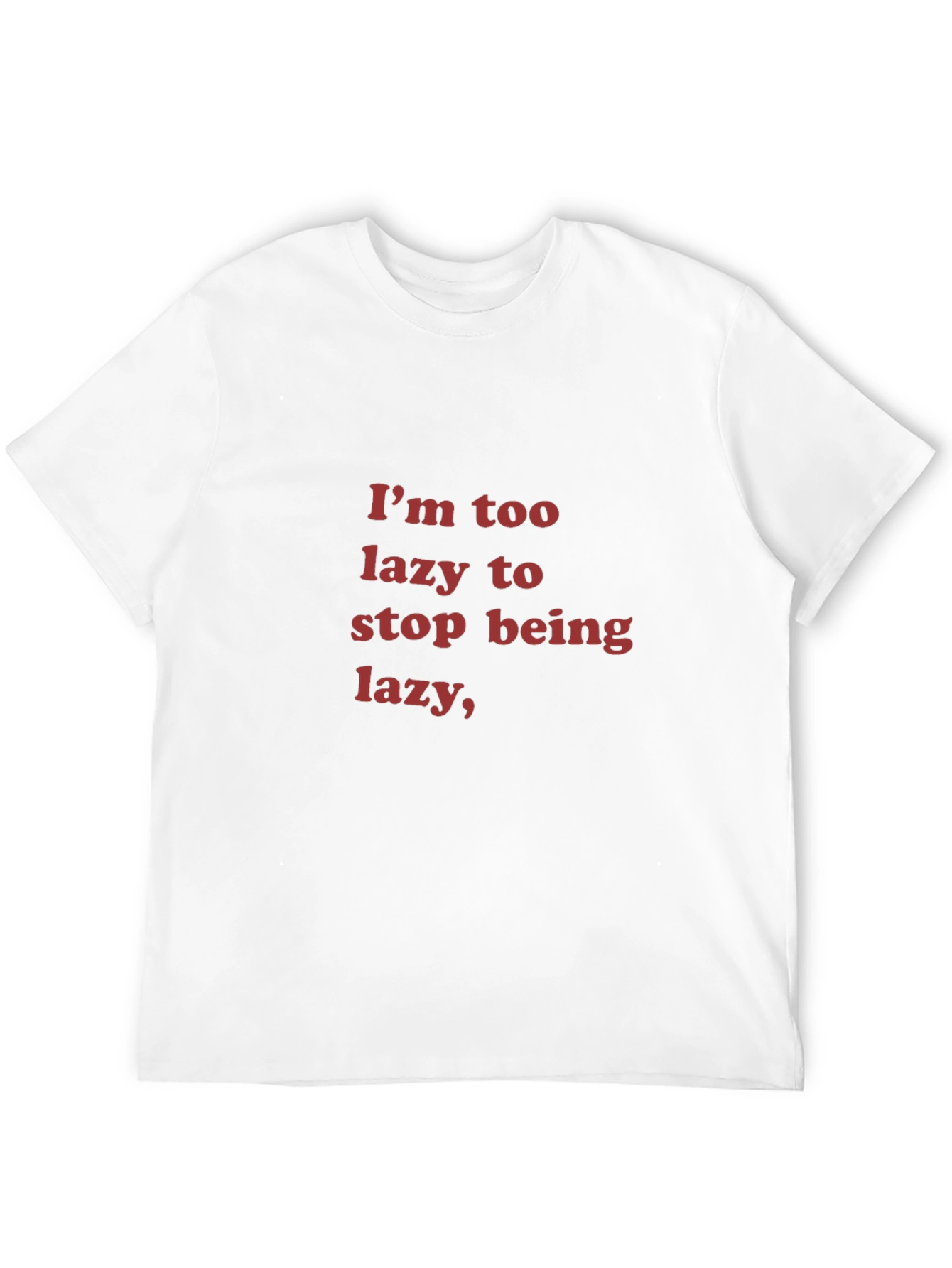 Lazy Statement Black T-Shirt