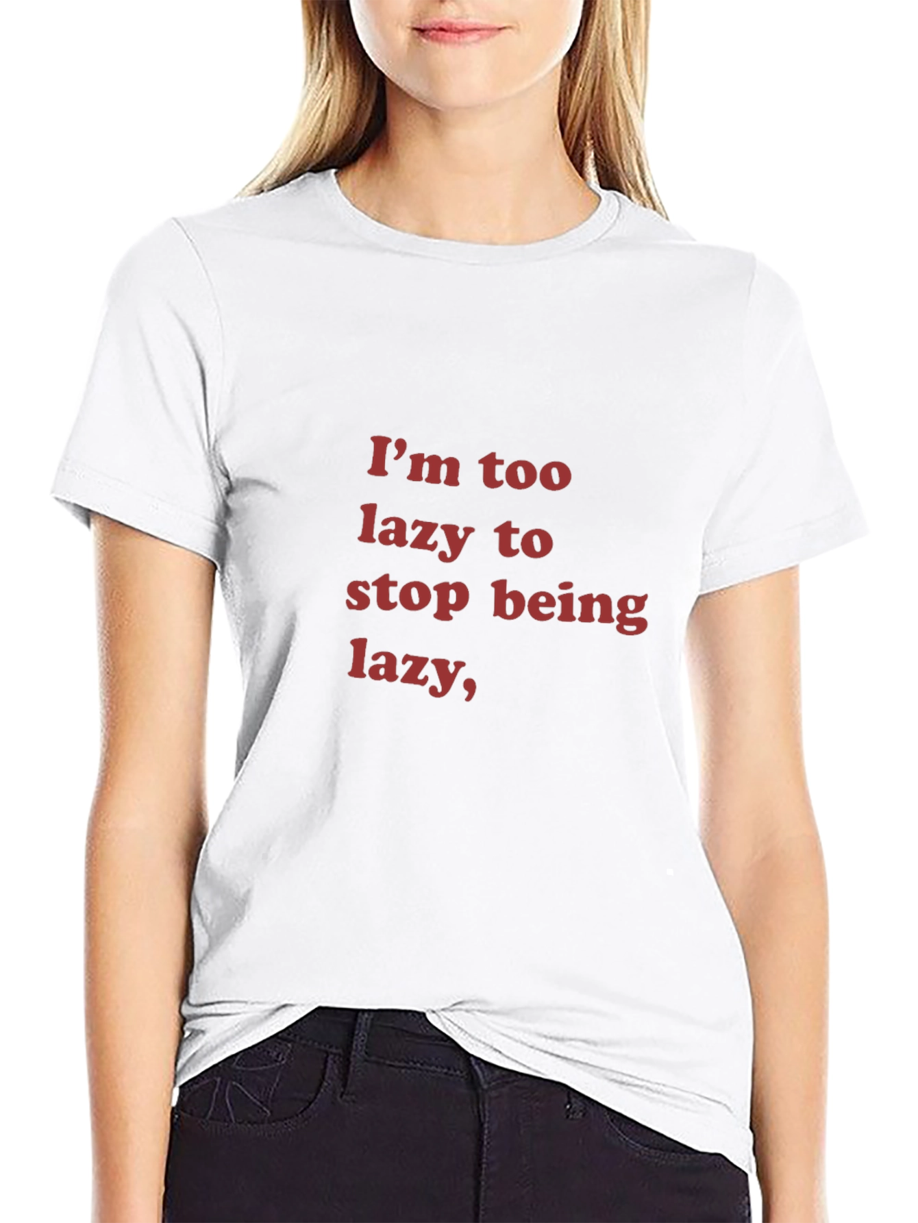 Lazy Statement Black T-Shirt