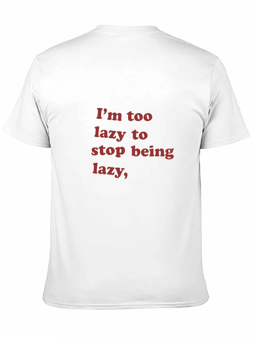 Lazy Statement Black T-Shirt