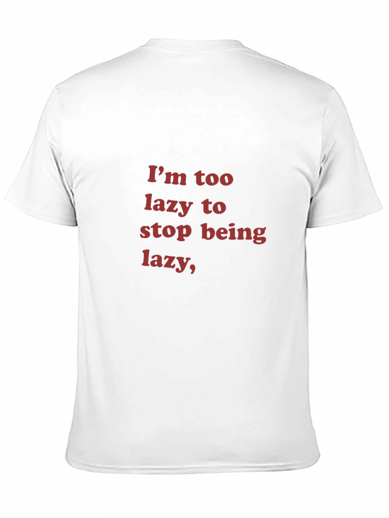 Lazy Statement Black T-Shirt
