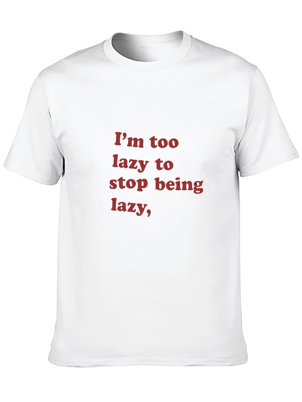 Lazy Statement Black T-Shirt