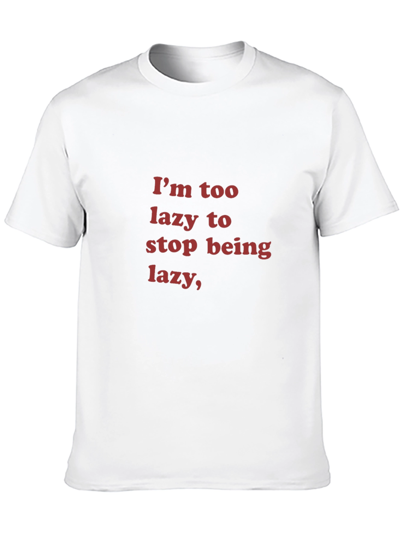 Lazy Statement Black T-Shirt