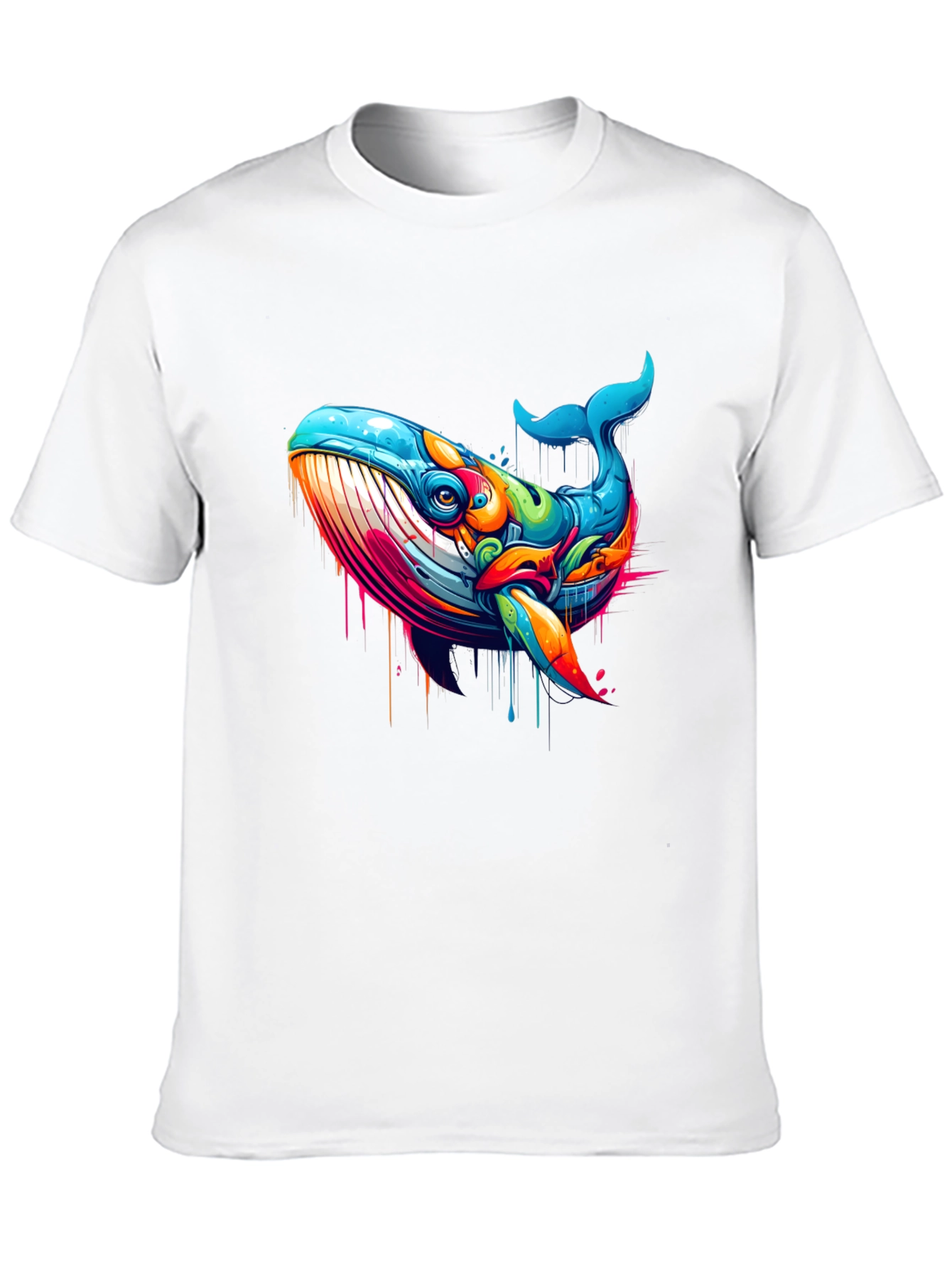 Vibrant Whale Graphic T-Shirt