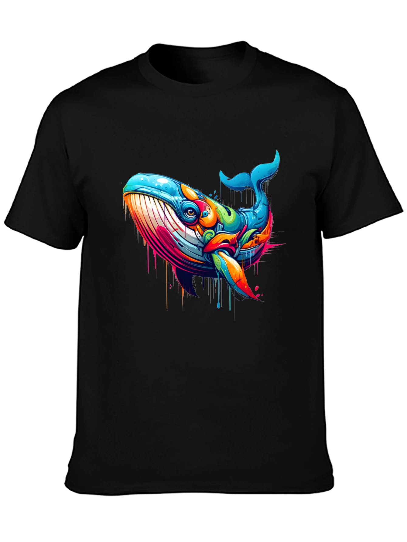 Vibrant Whale Graphic T-Shirt