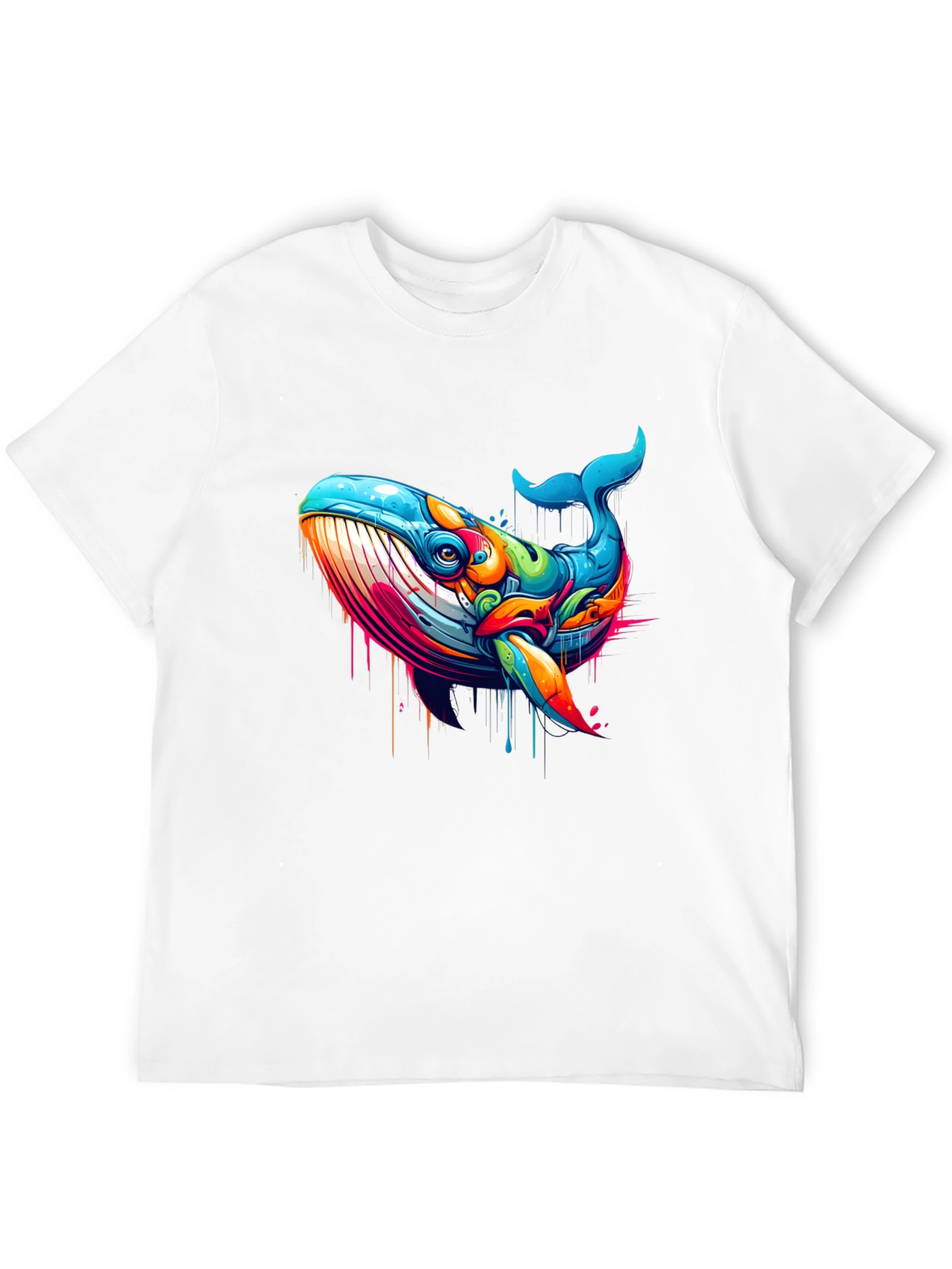 Vibrant Whale Graphic T-Shirt