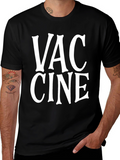 Vaccine Black Graphic Tee Shirt