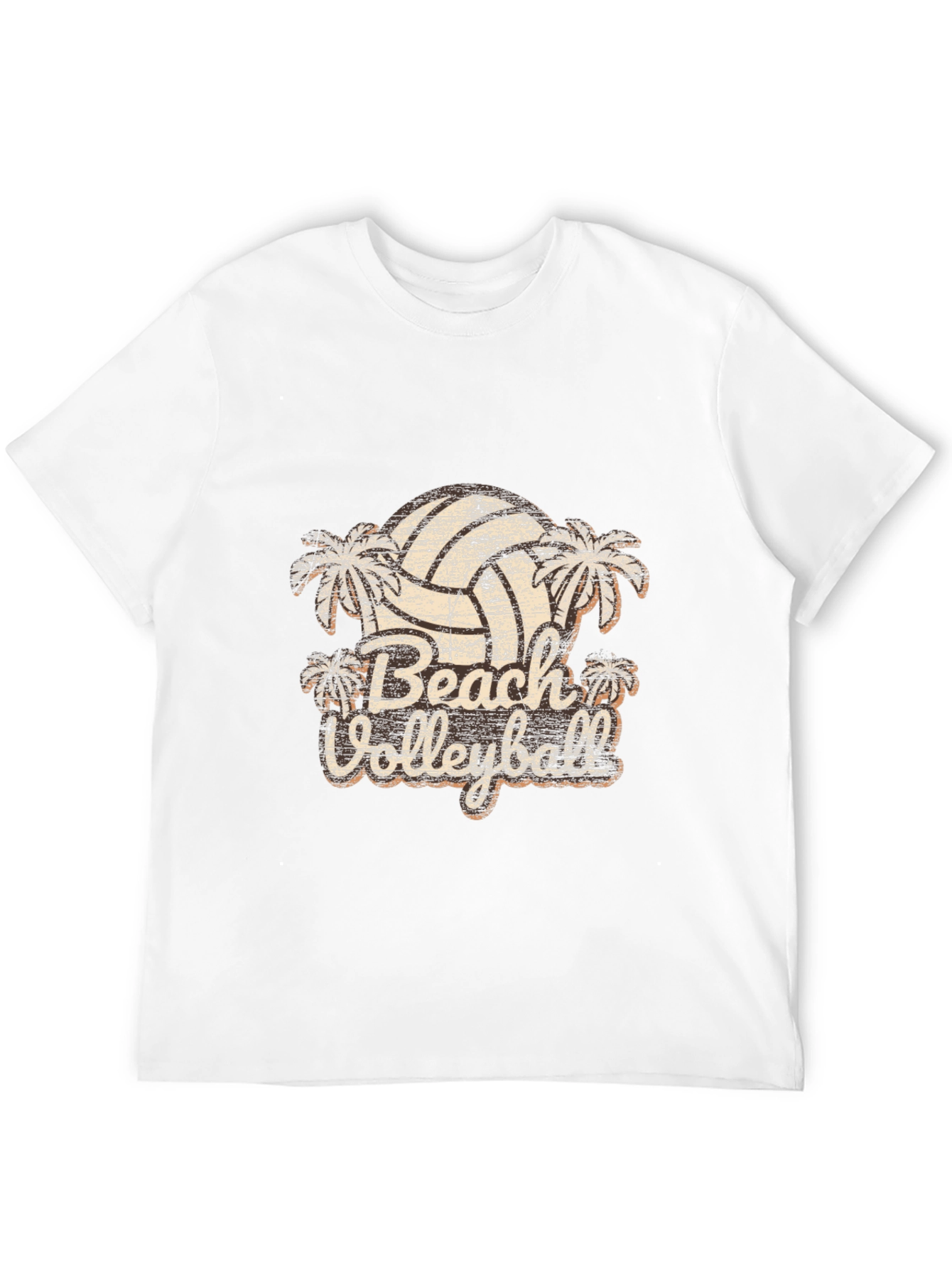 Retro Beach Volleyball Graphic T-Shirt