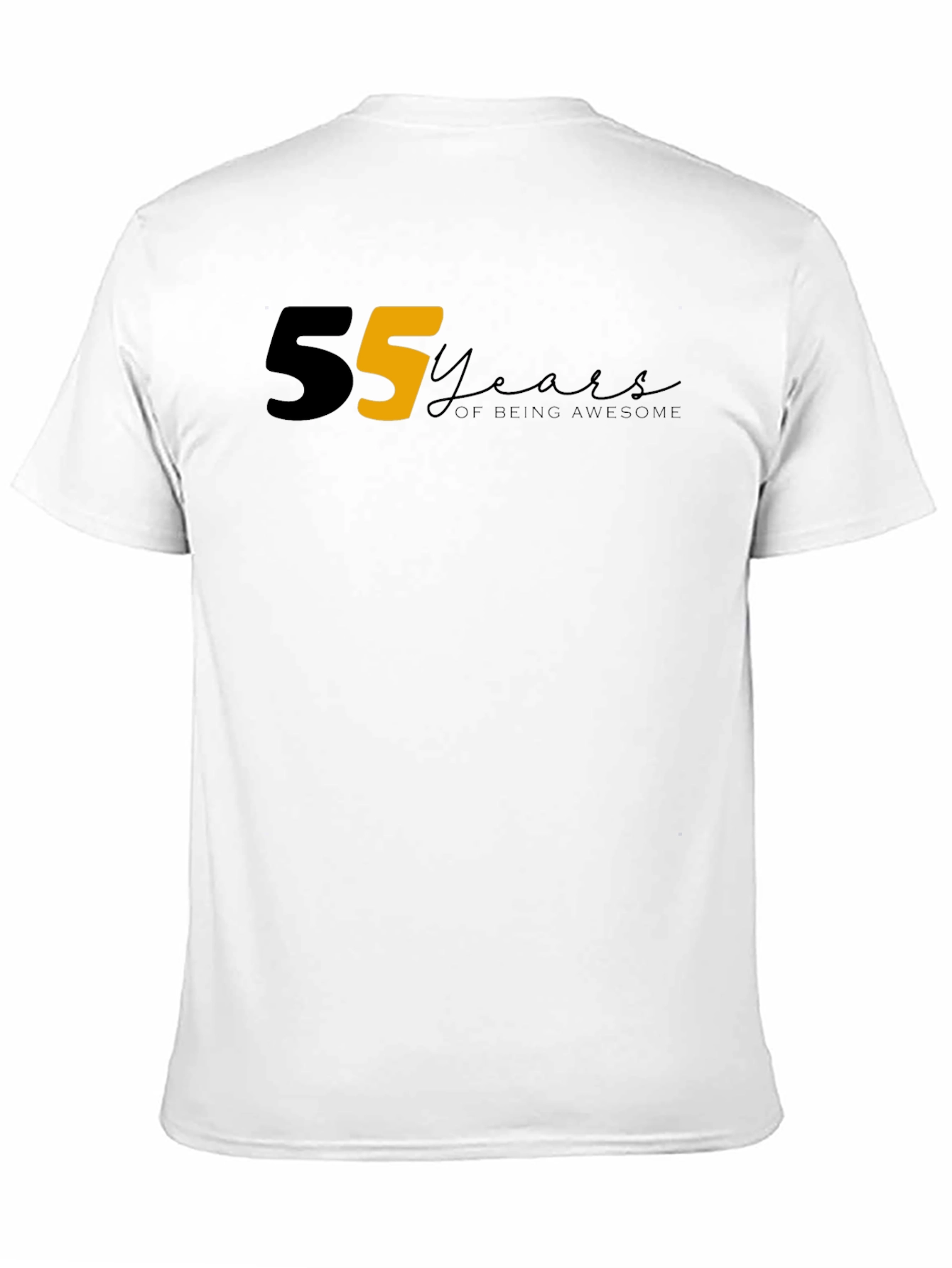 55 Years of Being Awesome Graphic Tee - Black