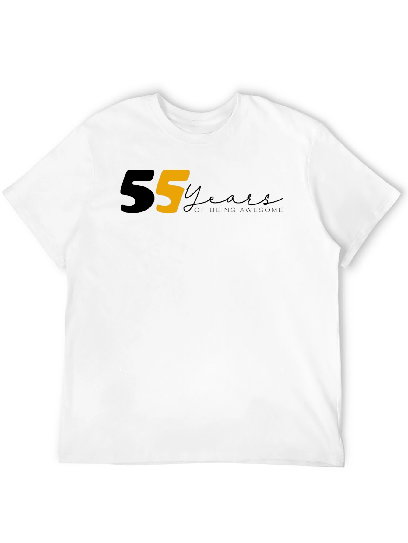 55 Years of Being Awesome Graphic Tee - Black