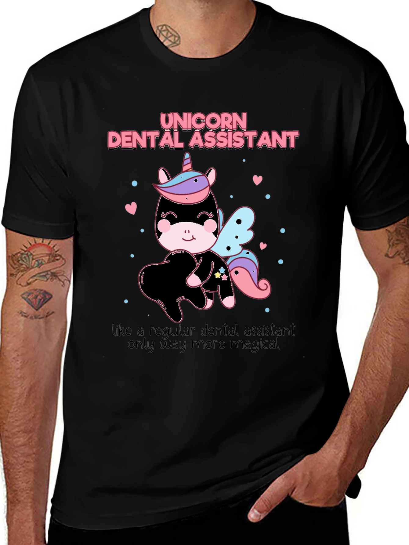 Unicorn Dental Assistant Graphic Tee - Magical and Fun!
