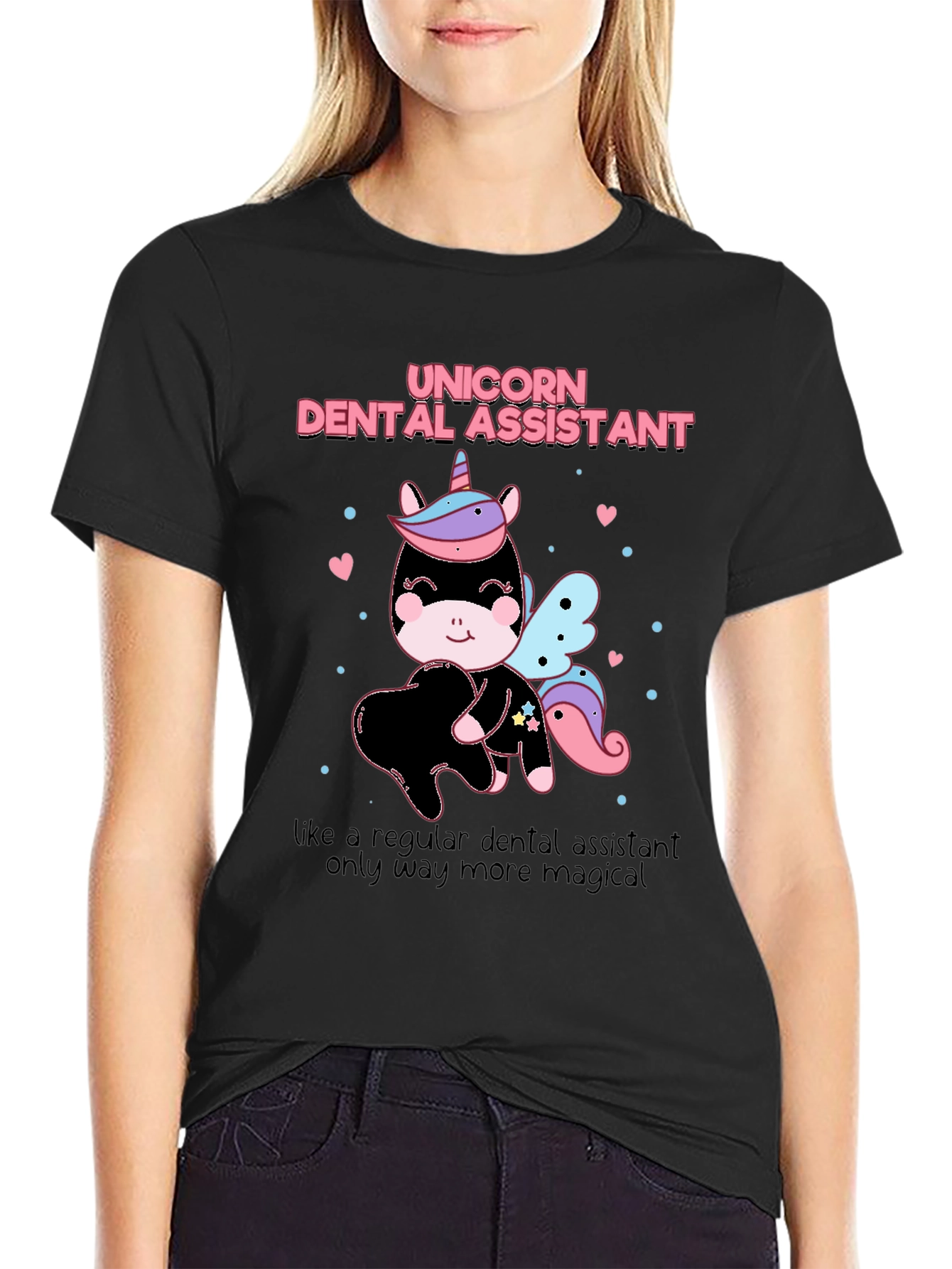 Unicorn Dental Assistant Graphic Tee - Magical and Fun!