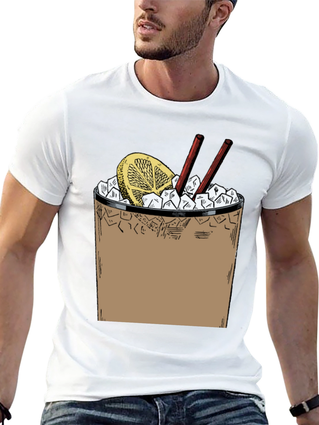 Cool Cocktail Graphic T-Shirt - Black