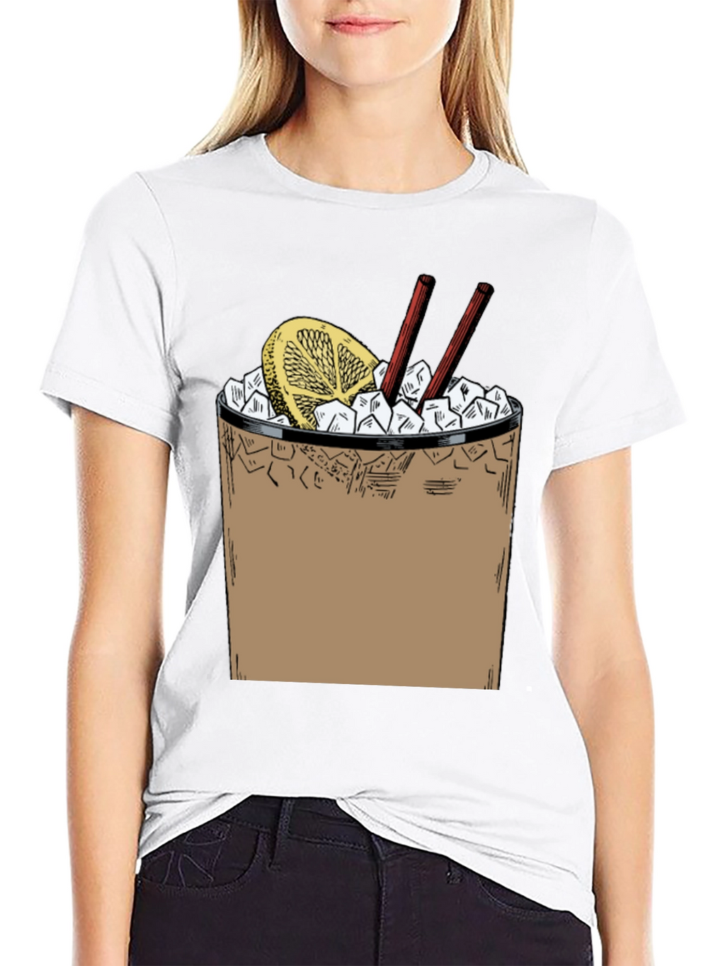 Cool Cocktail Graphic T-Shirt - Black